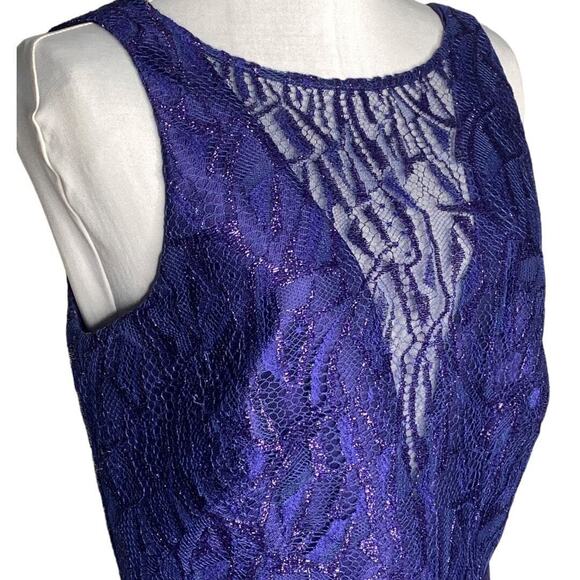 Lace Mikado Dress Womens 8 Purple Fairycore Prom Formal‎ Whimsigoth Quinceanera - Picture 5 of 14